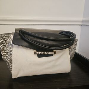 Elegant Black and White Handbag